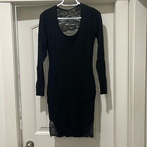 Guess knit little midi black dress